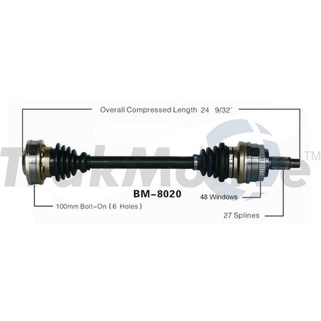 Surtrack Axle Cv Axle Shaft, Bm-8020 BM-8020